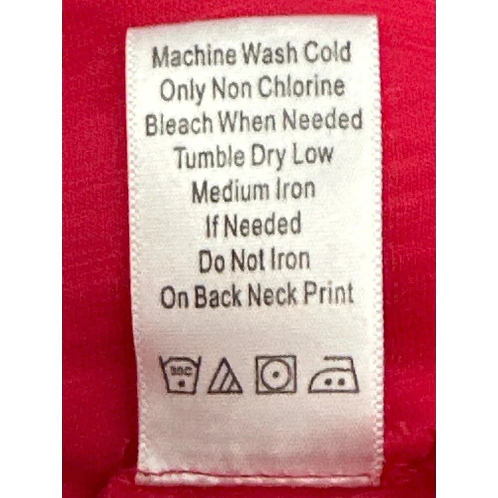 Coldwater Creek Womens V-Neck Tee All Cotton Size L Made In India Hot Pink - Picture 7 of 10